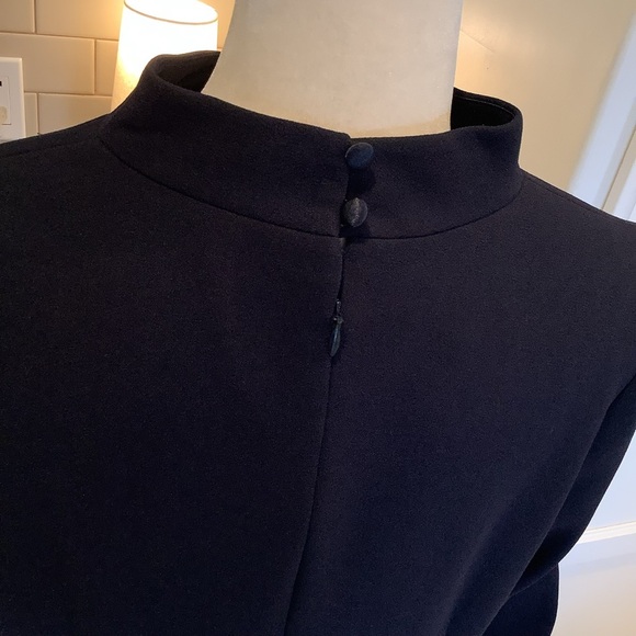 Teri John Navy Sheath Dress with Rhinestone Detail Size 14 - Picture 6 of 11